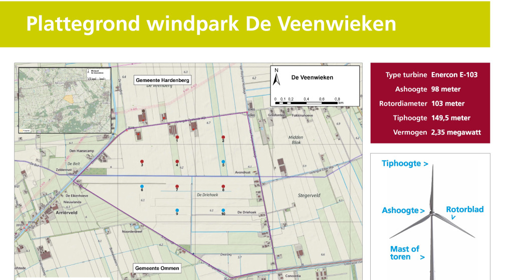 Plattegrond Windpark De Veenwieken